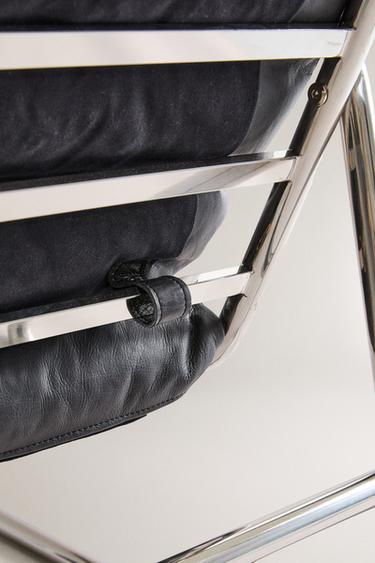 FAUTEUIL CUIR ET ACIER INOXYDABLE - Noir de Zara - Image 6