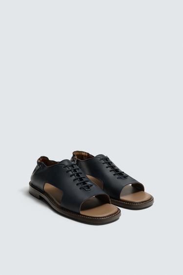 Zara LEATHER SHOES - Blue
