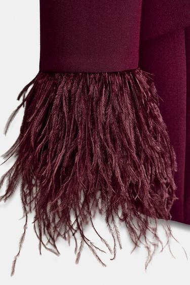 BLAZER PLUMES POIGNET - Noir de Zara - Image 8