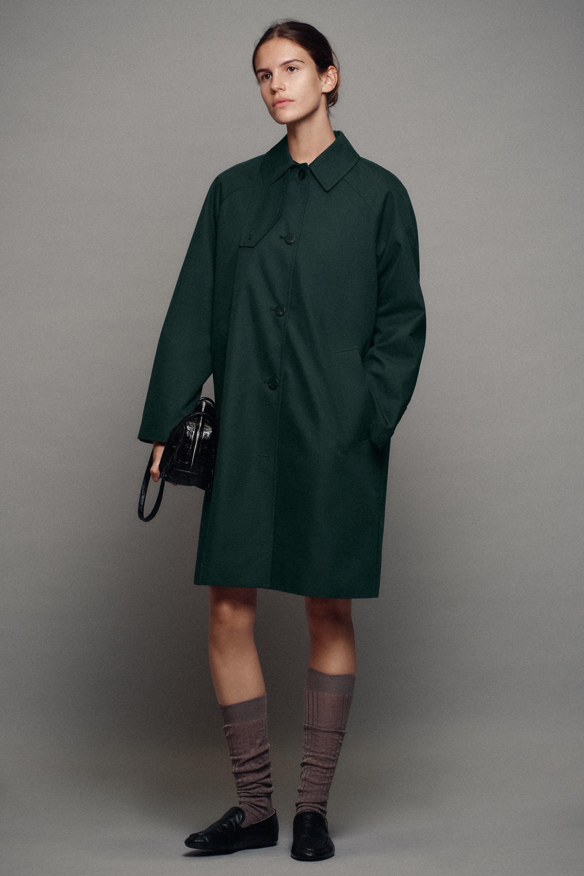 Zara ZW COLLECTION MİDİ TRENÇKOT görsel 2