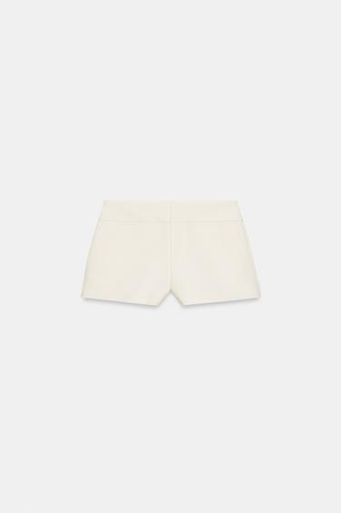 WIDE WAISTBAND BERMUDA SHORTS - Ecru by Zara