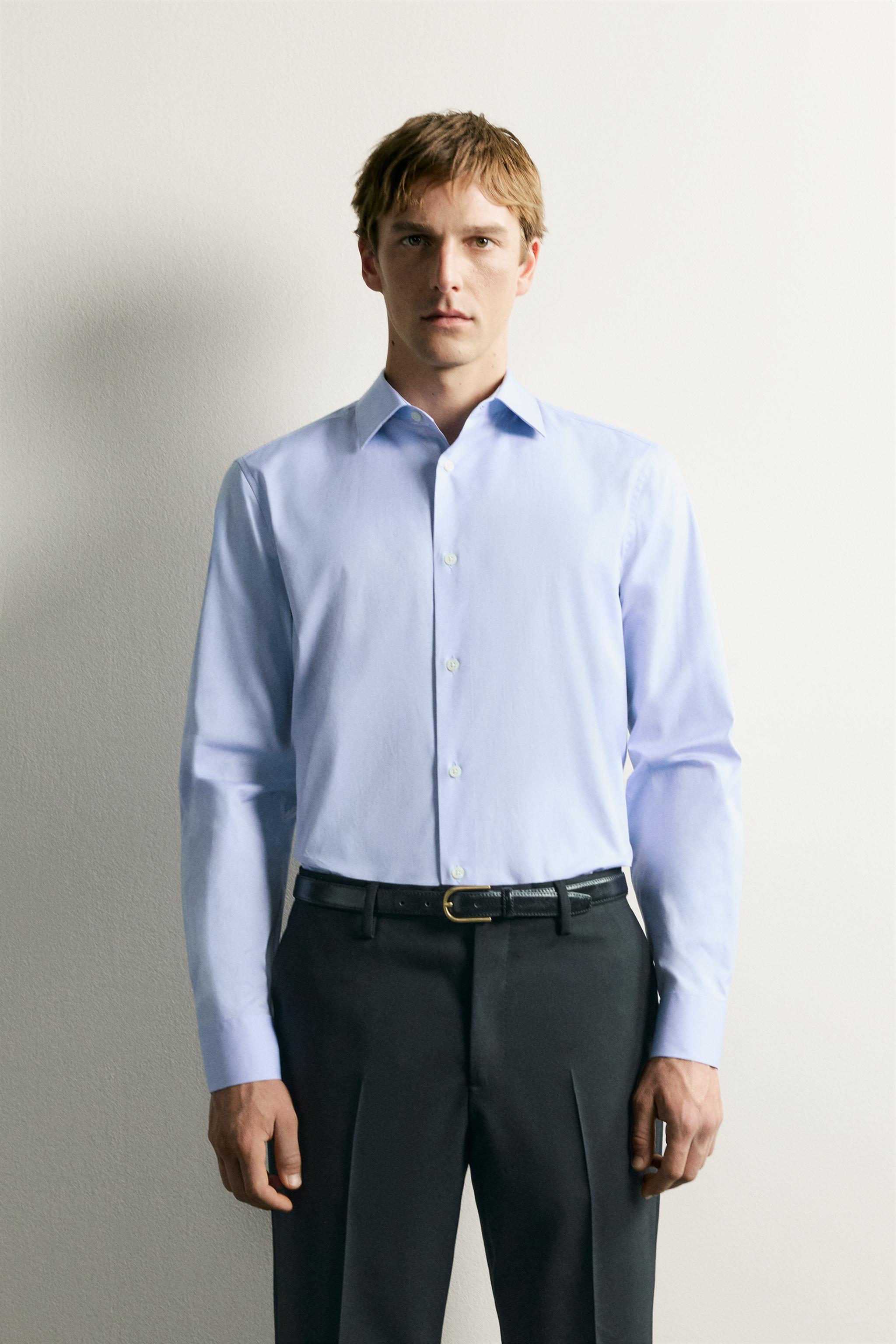 REGULAR FIT SHIRT — Sky blue