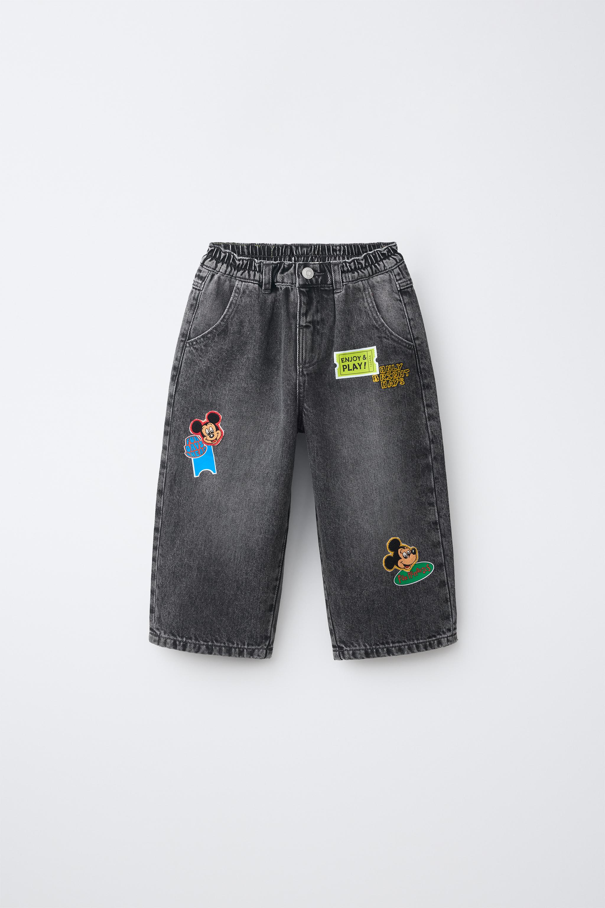 Детские джинсы Zara MICKEY MOUSE © DISNEY PATCH STRAIGHT JEANS — фото 2