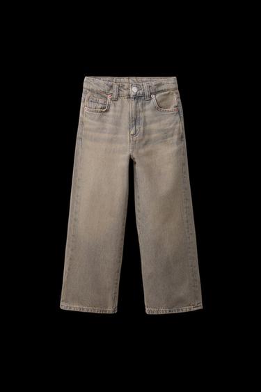 FADED WIDE-LEG JEANS - Mid-grey by Zara - Image 0