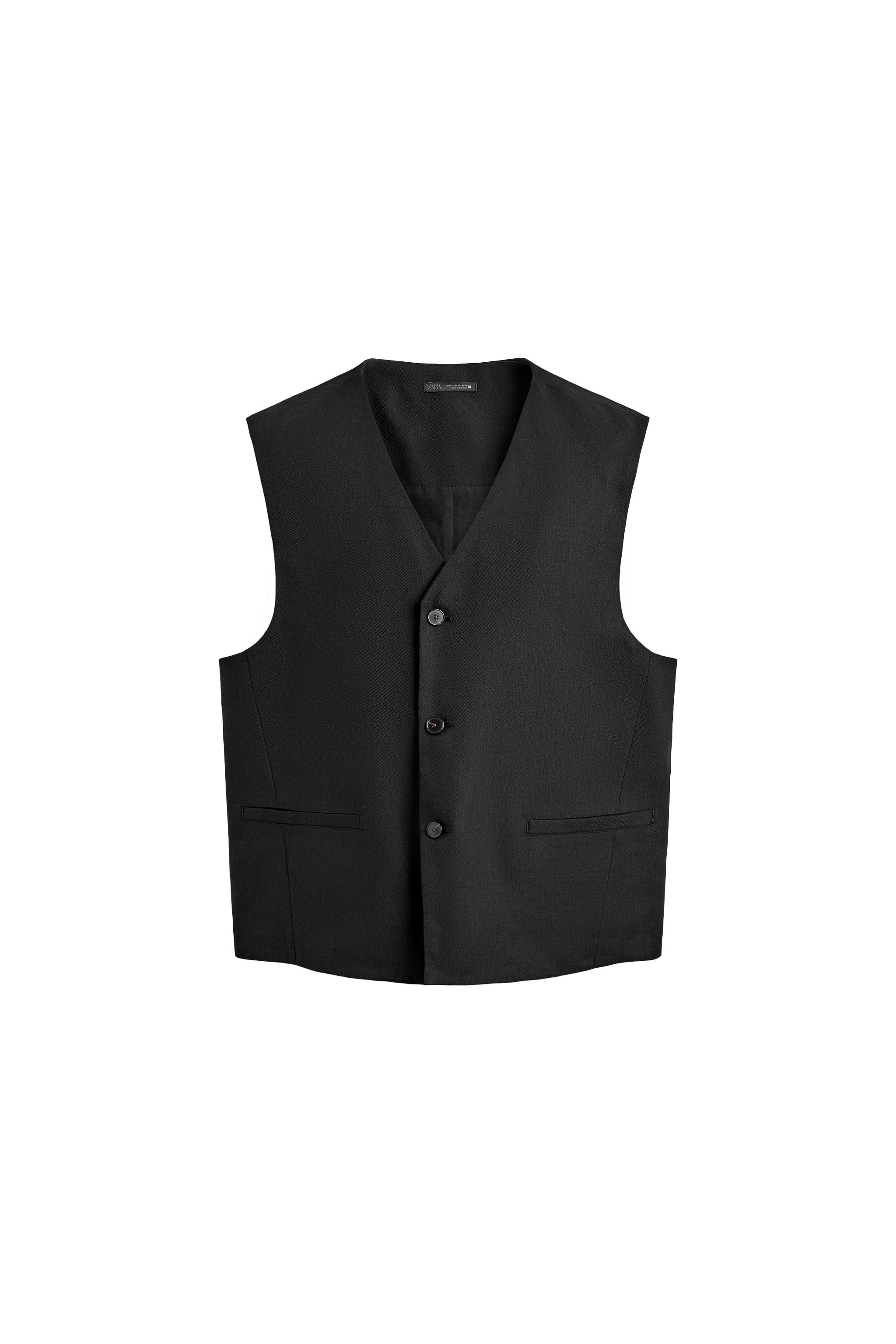 LINEN - WOOL VEST - Black | ZARA United States LINEN - WOOL VEST - Black | ZARA United States