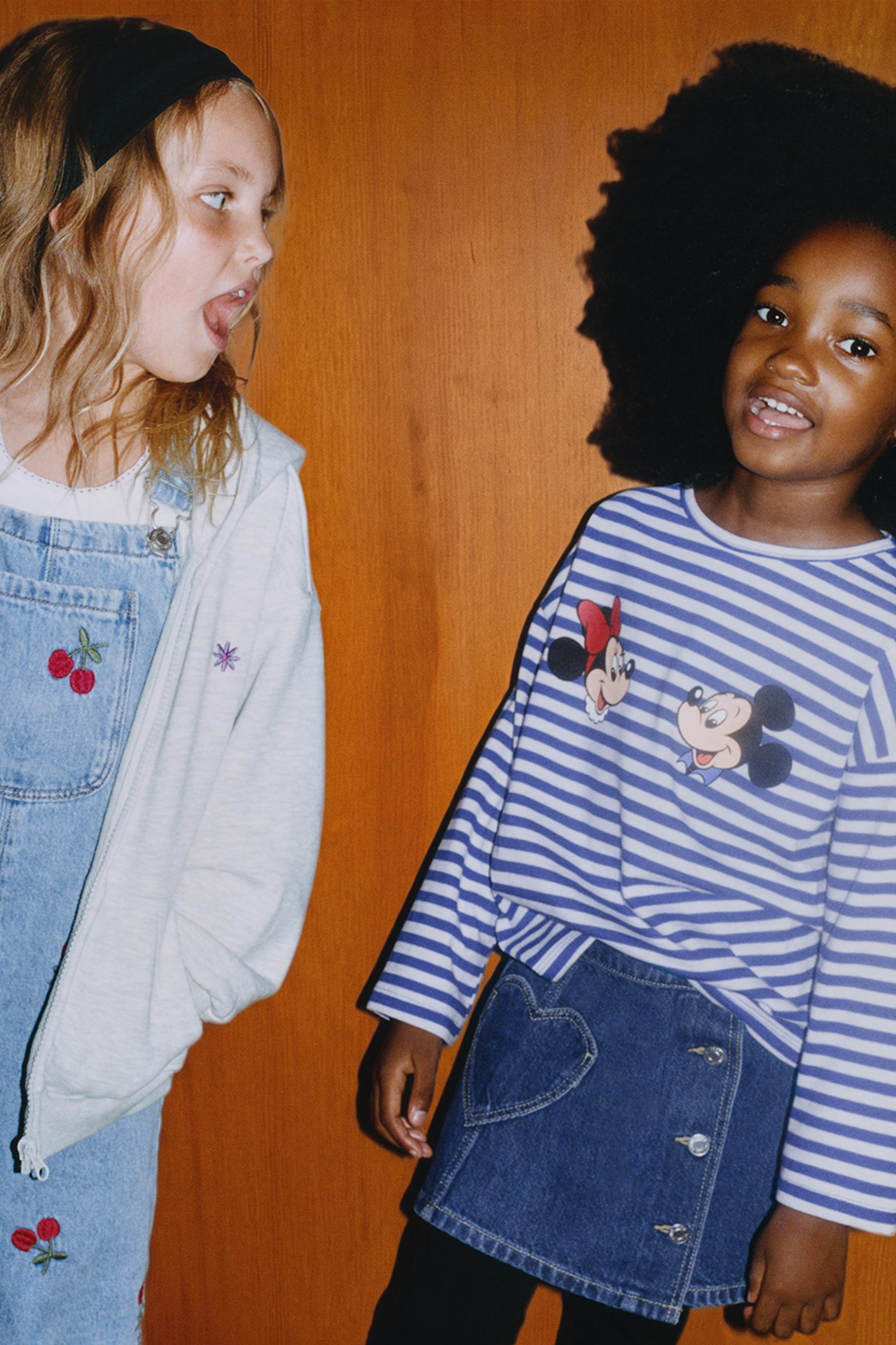 MICKEY & MINNIE MOUSE © DISNEY STRIPED T-SHIRT — striped