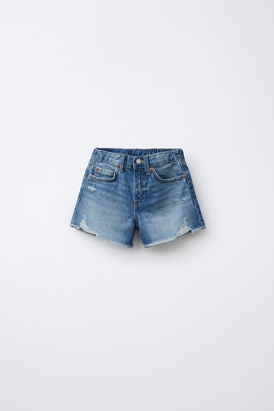 BERMUDAD DENIM ROTOS - Azul de Zara - Imagen 0