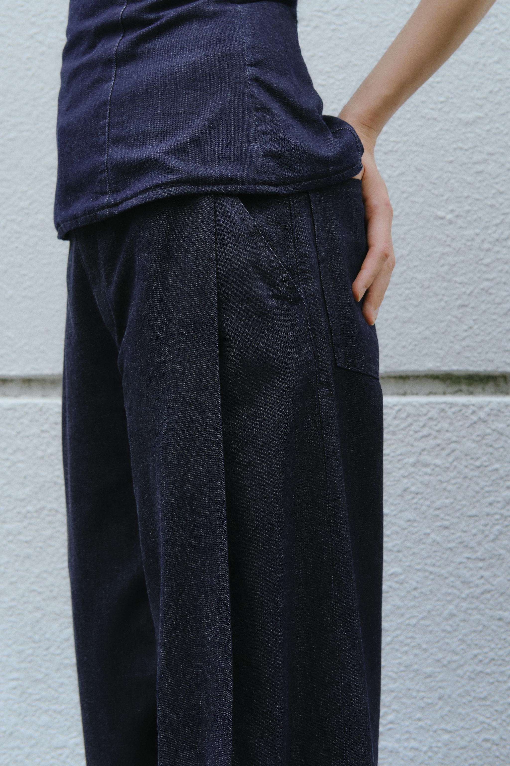 ZARA TRF ダーツ入りデニムパンツ 6929/313 TRF ダーツ入りデニムパンツ - ダークインディゴブルー | ZARA
