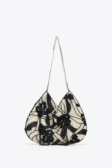BEADED MESH BAG - Multicoloured by Zara