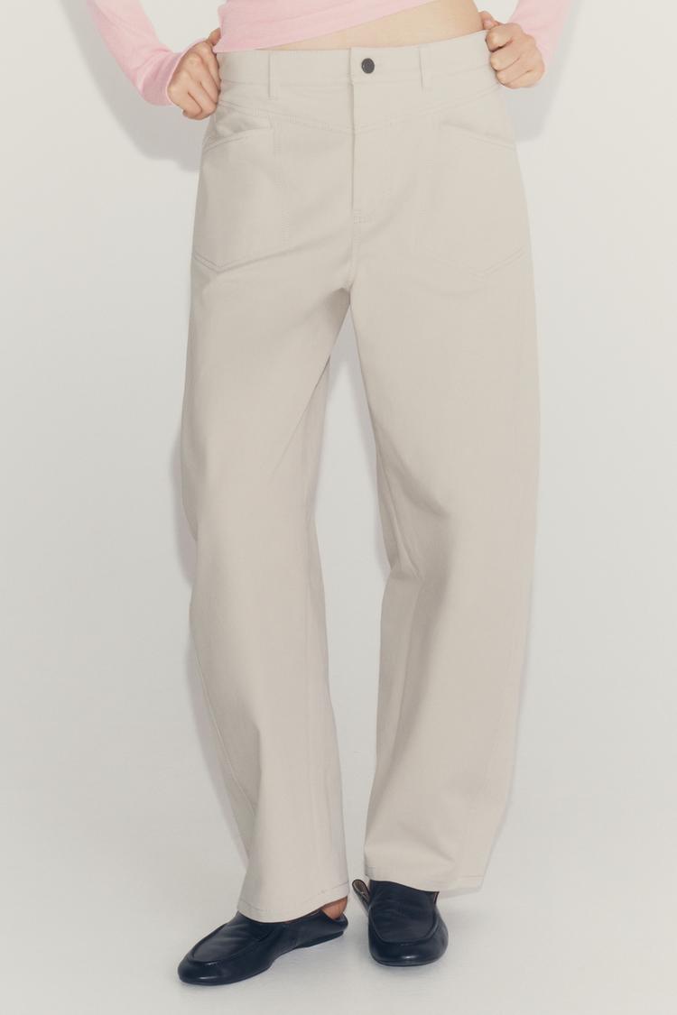 ZW COLLECTION WIDE-LEG PANTS — Light gray