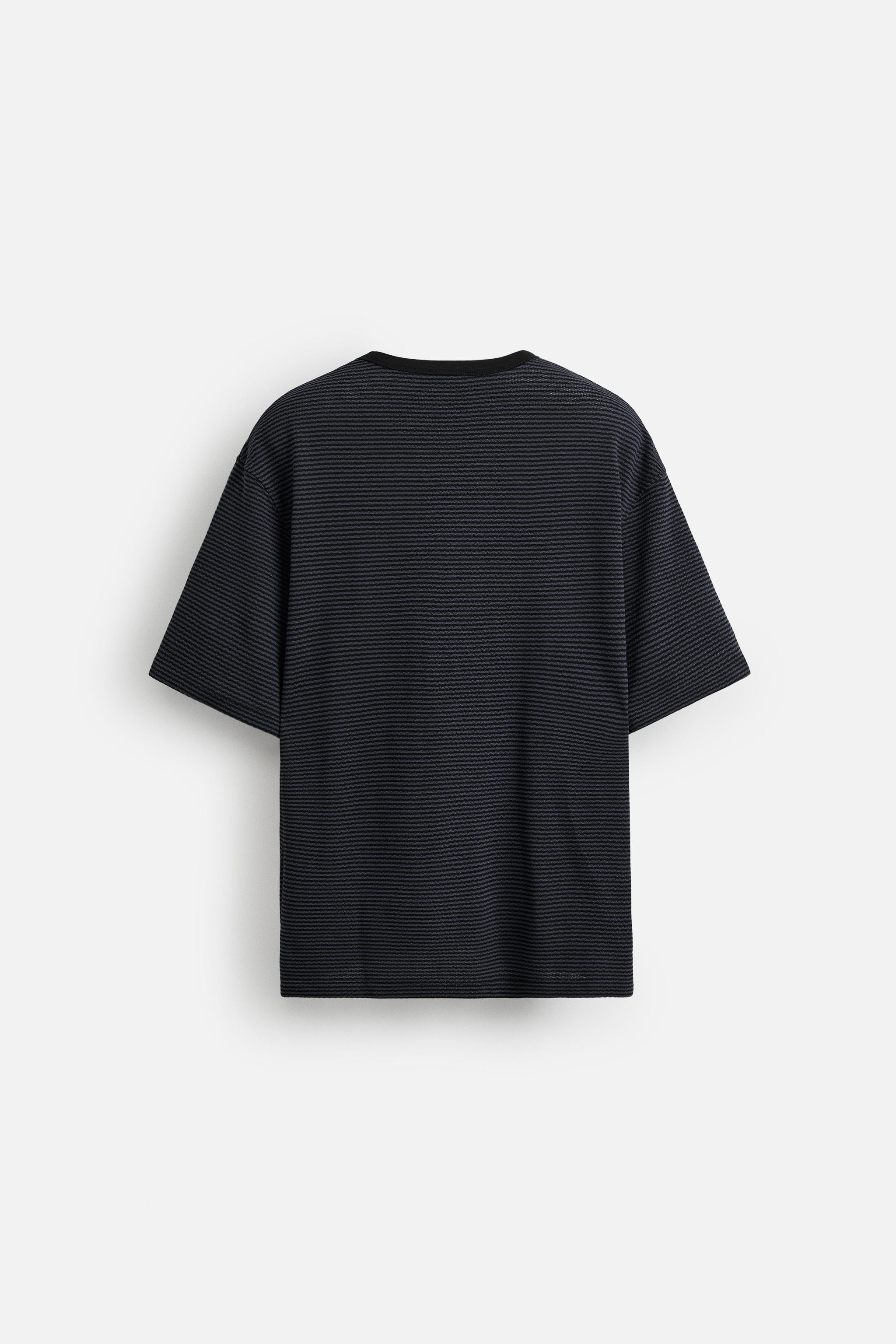 T-SHIRT JACQUARD À RAYURES