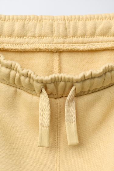 LABEL JOGGER TROUSERS - Yellow by Zara - Image 2
