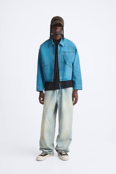 BOXY FIT DENIM JACKET - Blue by Zara - Image 0