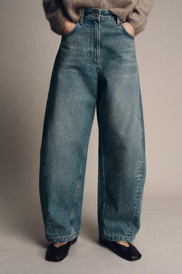 JEAN ZW COLLECTION BALLOON LONGUEUR CHEVILLE TAILLE NORMALE - Bleu clair de Zara - Image 1