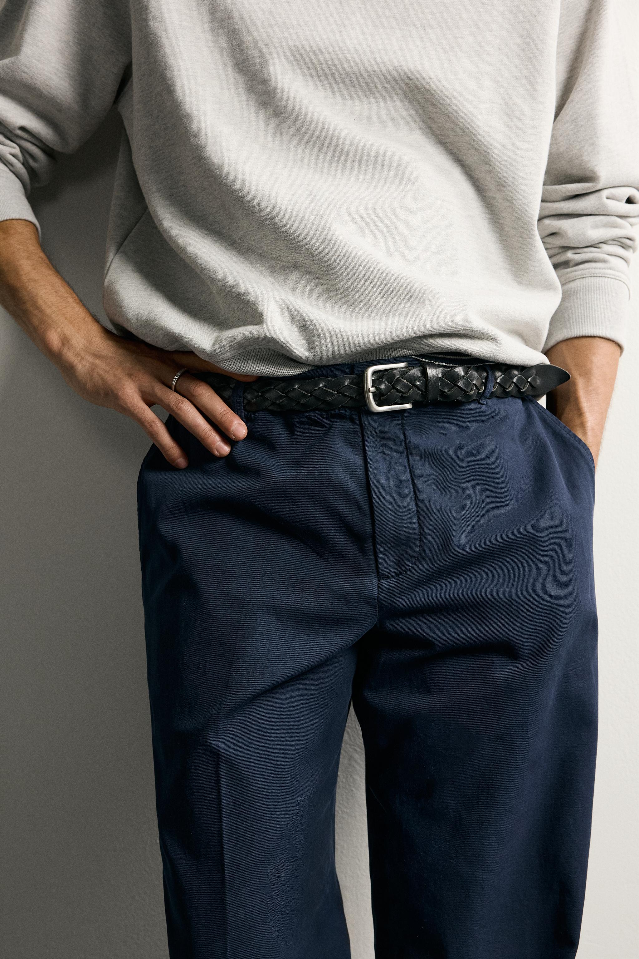 Zara YIKAMALI RELAXED FIT PANTOLON görsel 5