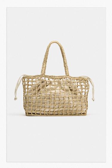 BRAIDED MINI  TOTE BAG - Light beige by Zara