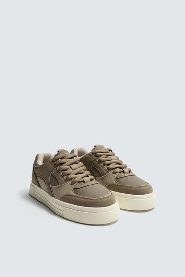 RETRO STYLE TRAINERS - Taupe Grey by Zara