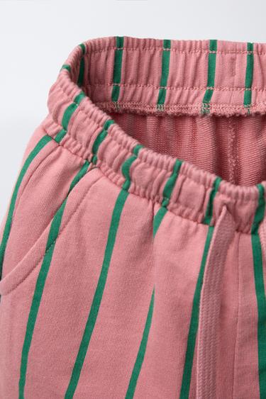 STRIPED BERMUDA SHORTS - Pastel pink by Zara - Image 3