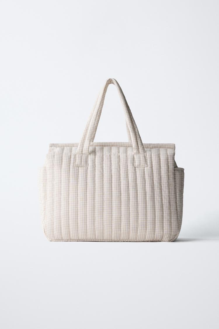 GINGHAM MATERNITY BAG