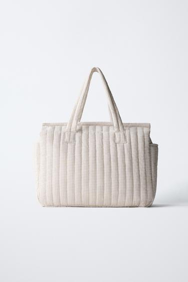 GINGHAM MATERNITY BAG - Gingham White by Zara - Image 4