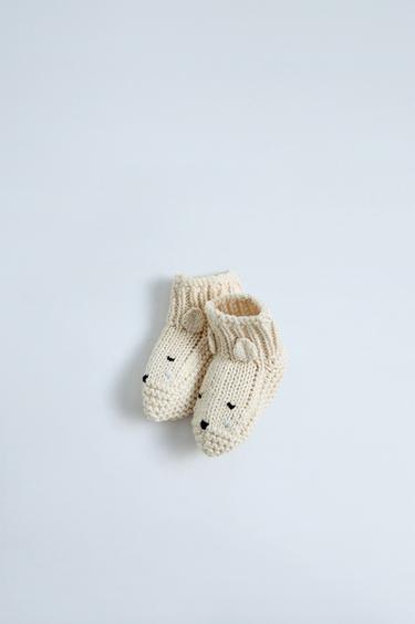 MOUSE BOOTIES - Ecru White by Zara