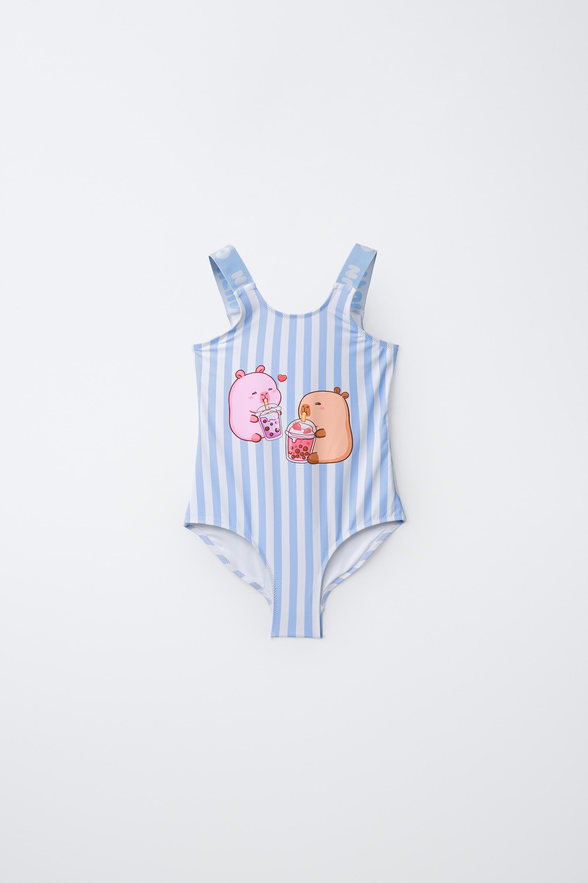 6-14 ANS/ MAILLOT DE BAIN À RAYURES CAPIBARA CAPYFUN ©