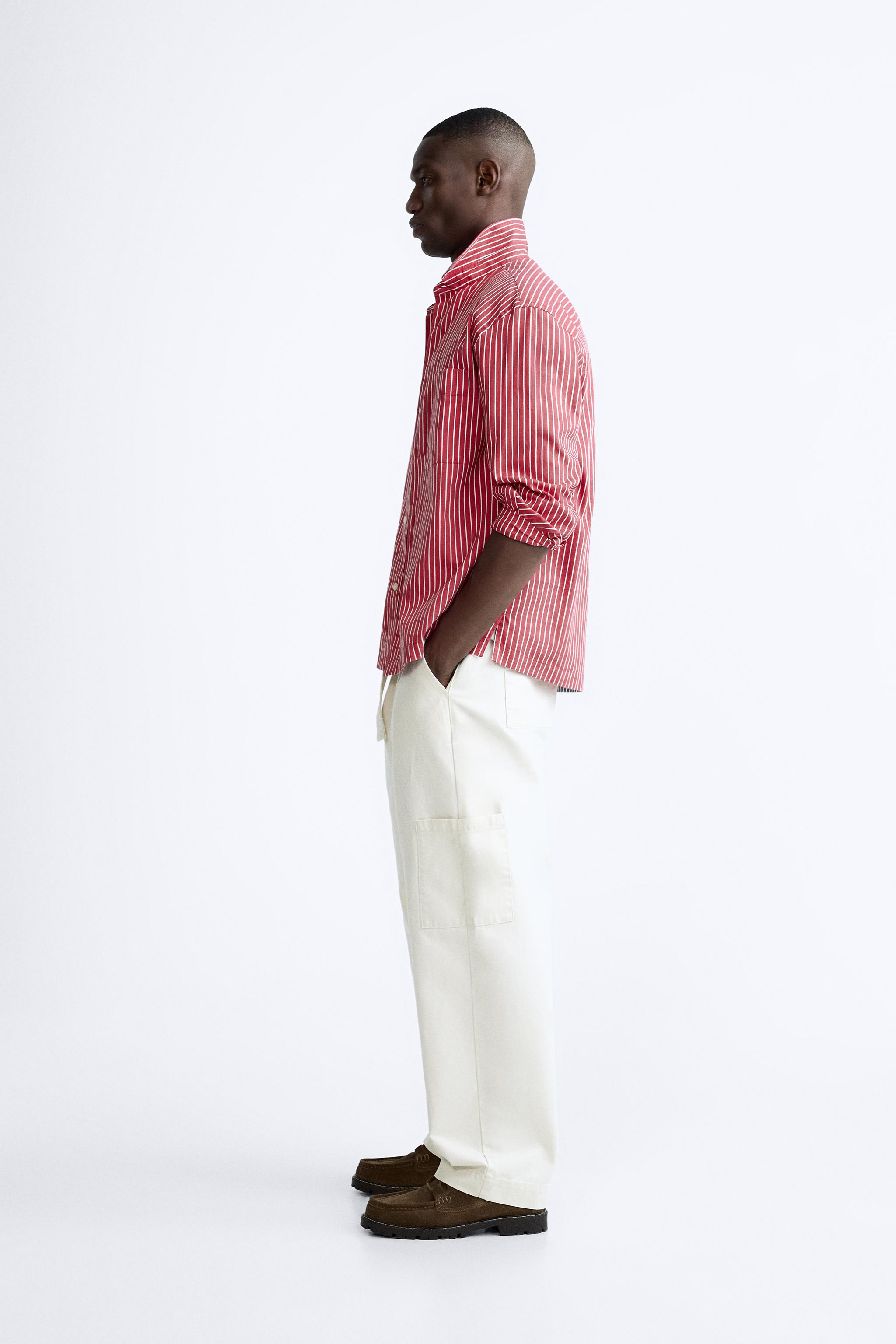 Zara white sale cargo pants