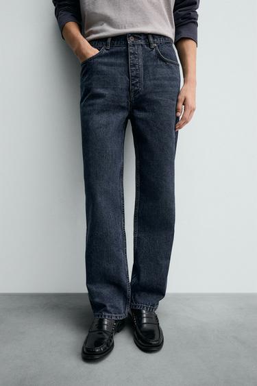 JEAN STRAIGHT FIT COTON - LAINE - Bleu moyen de Zara - Image 5
