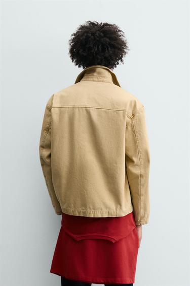 CAMISA AMPLA RELAXED FIT CANVAS AMANDA LOBOS X ZARA - Bege / Torrado da Zara