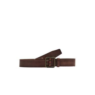 CINTURÓN DE PIEL CON EFECTO VINTAGE - Marrón de Zara