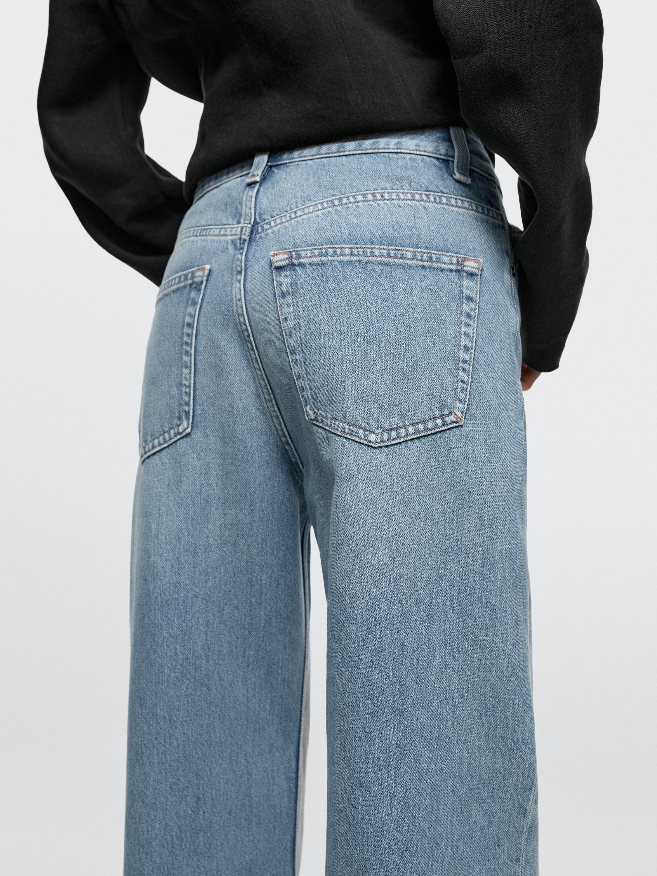 High-waist wide-leg jeans