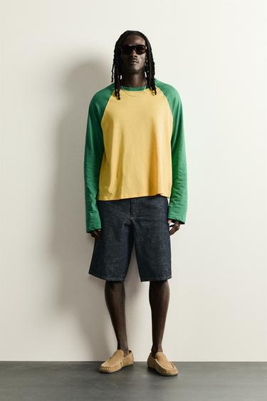 Zara 寬鬆版型牛仔短褲 - 靛青色 - 圖片 0