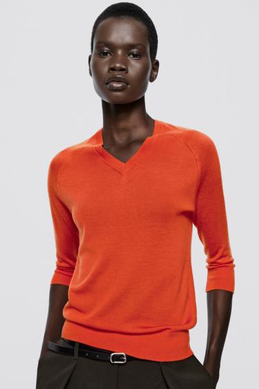 100% wool knit sweater - LIMITED EDITION — Geranium 2