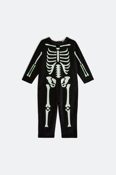 Zara CHILDREN'S SKELETON HALLOWEEN COSTUME - Black