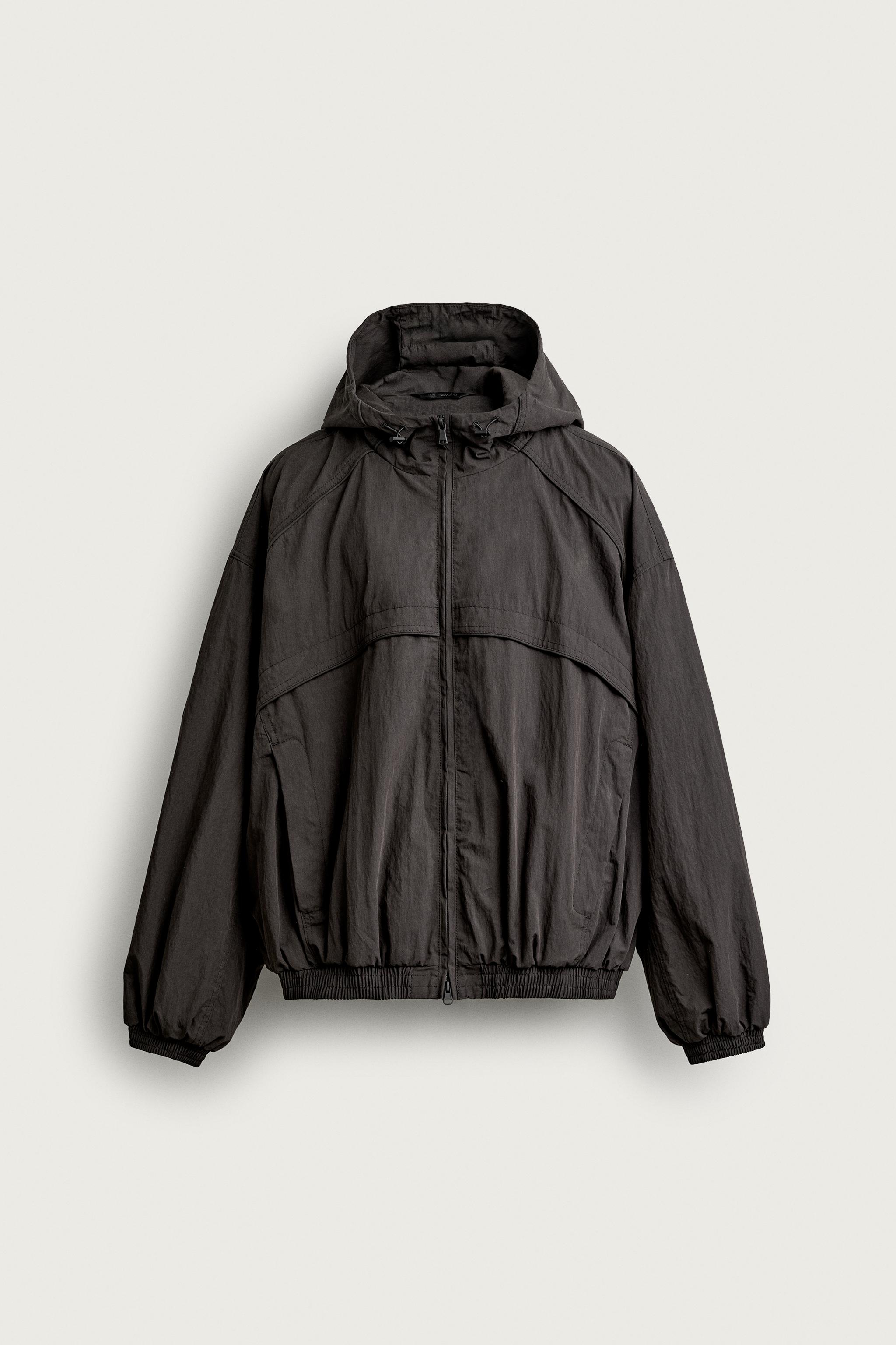 テクニカル素材リラックスフィットジャケット - ブラック | ZARA Japan