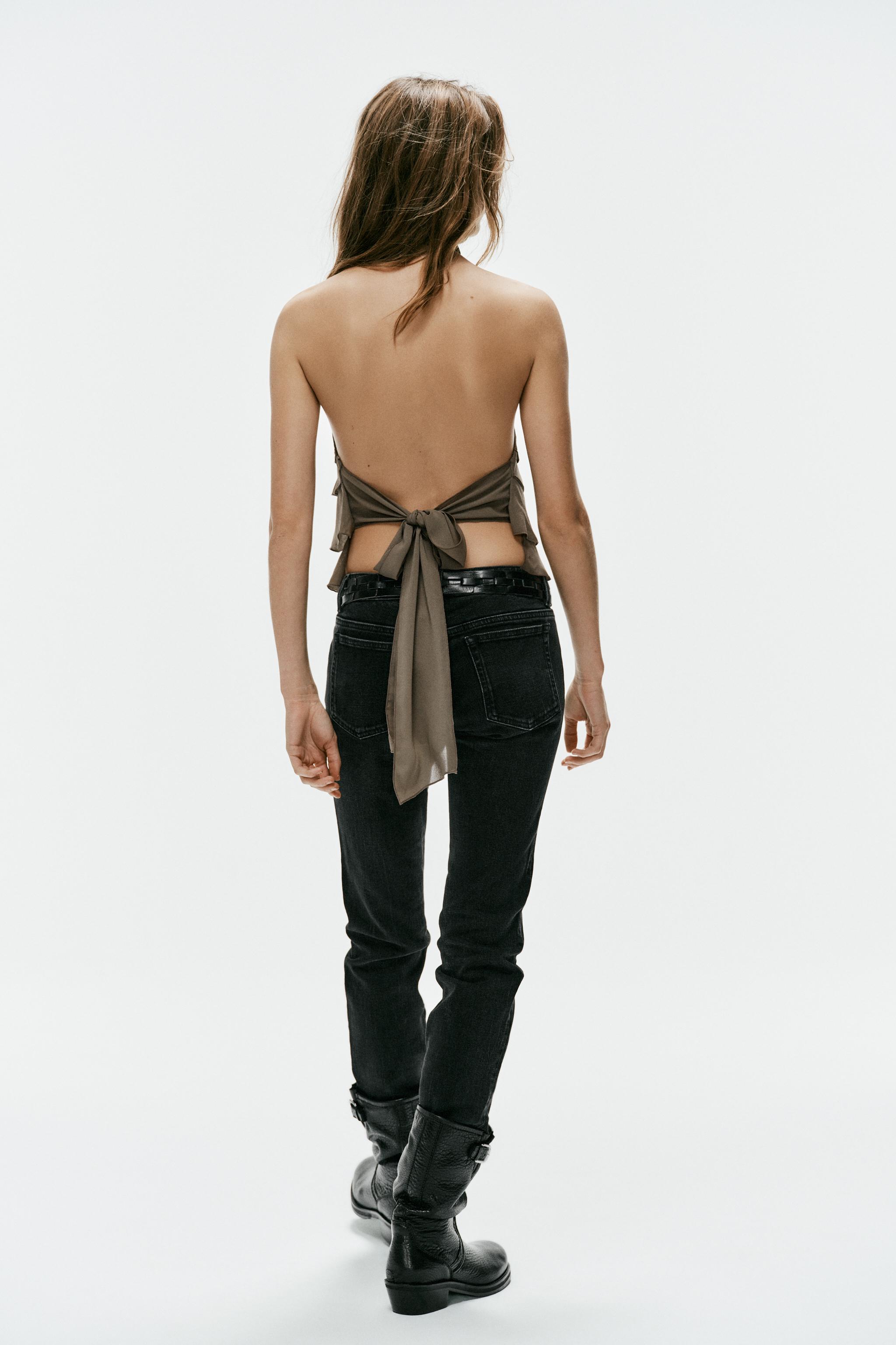TOP HALTER EN GEORGETTE