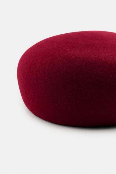 100% WOOL SKULL CAP - Red by Zara - Image 2