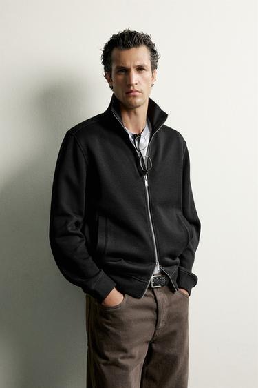 REGULAR FIT ZIP-UP JACKET - Black by Zara