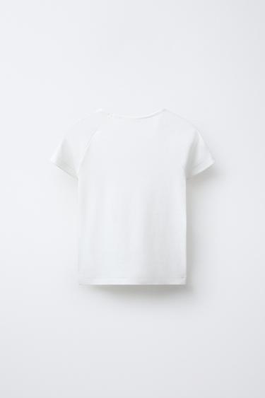 RAGLAN SLEEVE T-SHIRT WITH MODAL - White by Zara - Image 1