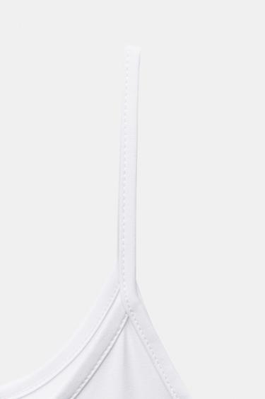 FINE STRAP POLYAMIDE T-SHIRT - White by Zara - Image 7