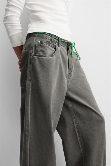 BALLOON FIT JEANS - Grey by Zara - Image 4