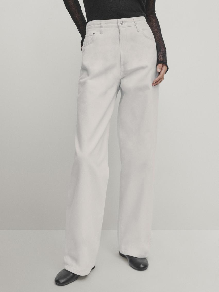 Zara, Pants & Jumpsuits, Zara Oyster White Highwaisted Pants Medium