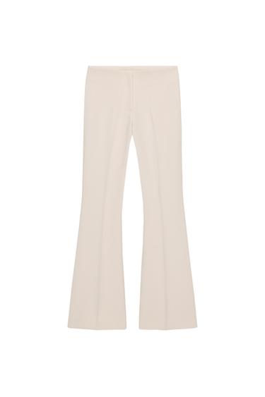 FLARE TROUSERS WITH SIDE SEAMS - Ecru by Zara