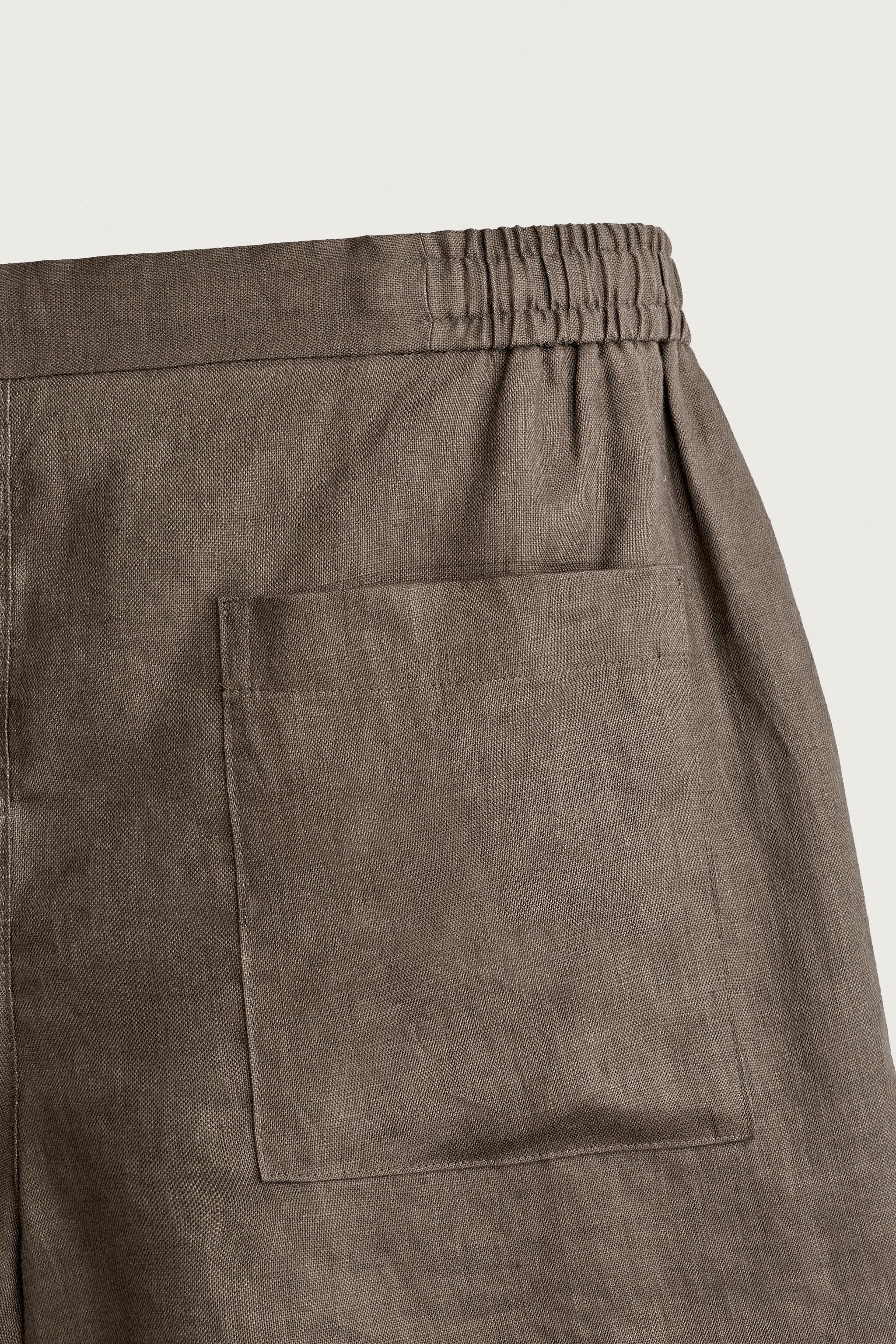 100% LINEN RELAXED FIT SHORTS