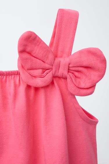 ROBE À BRETELLES ET LACET - Corail de Zara - Image 2
