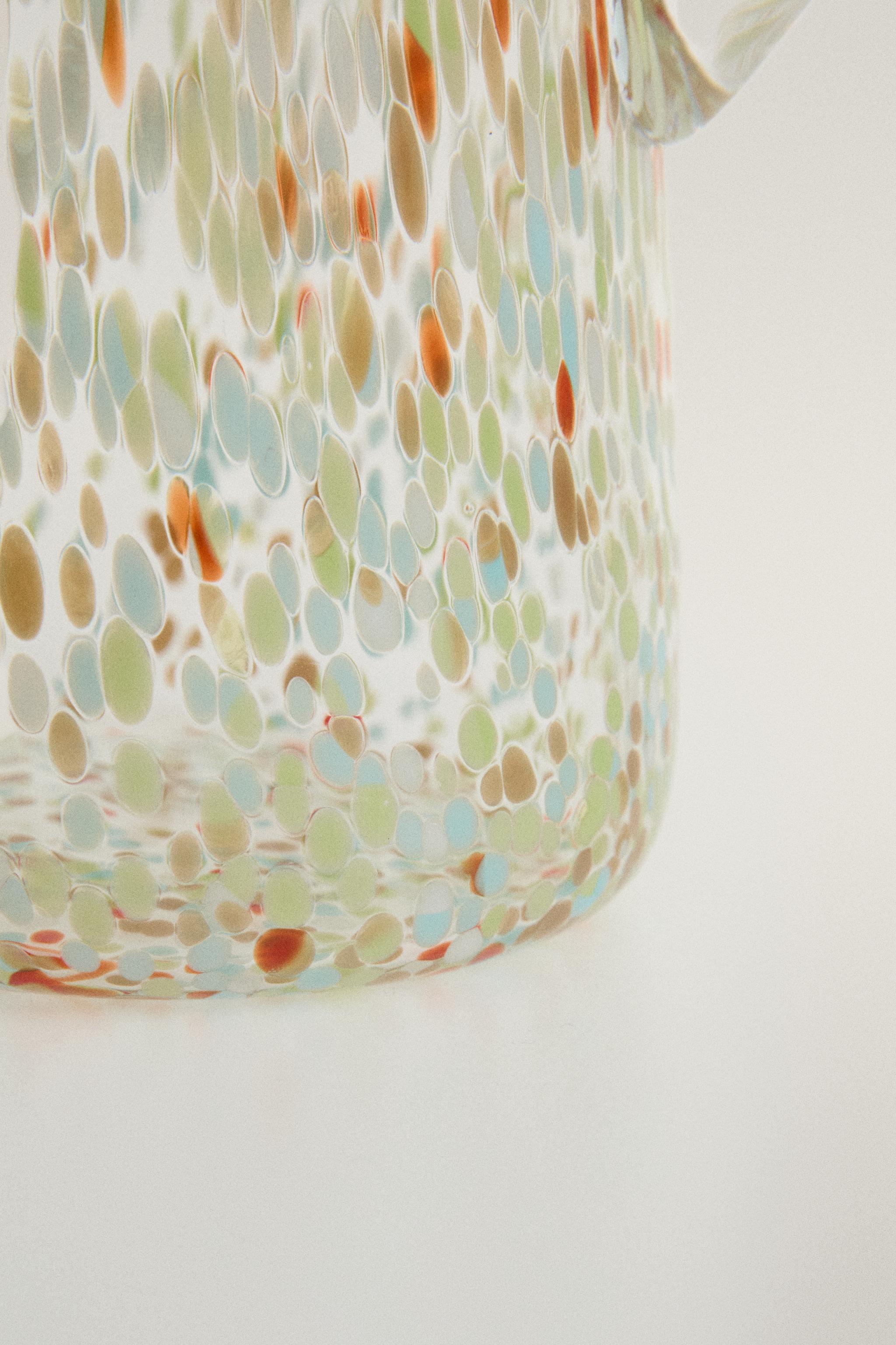 MULTICOLOR GLASS PITCHER