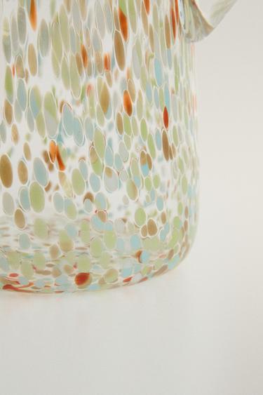 MULTICOLOURED GLASS JUG - Blue green by Zara - Image 3
