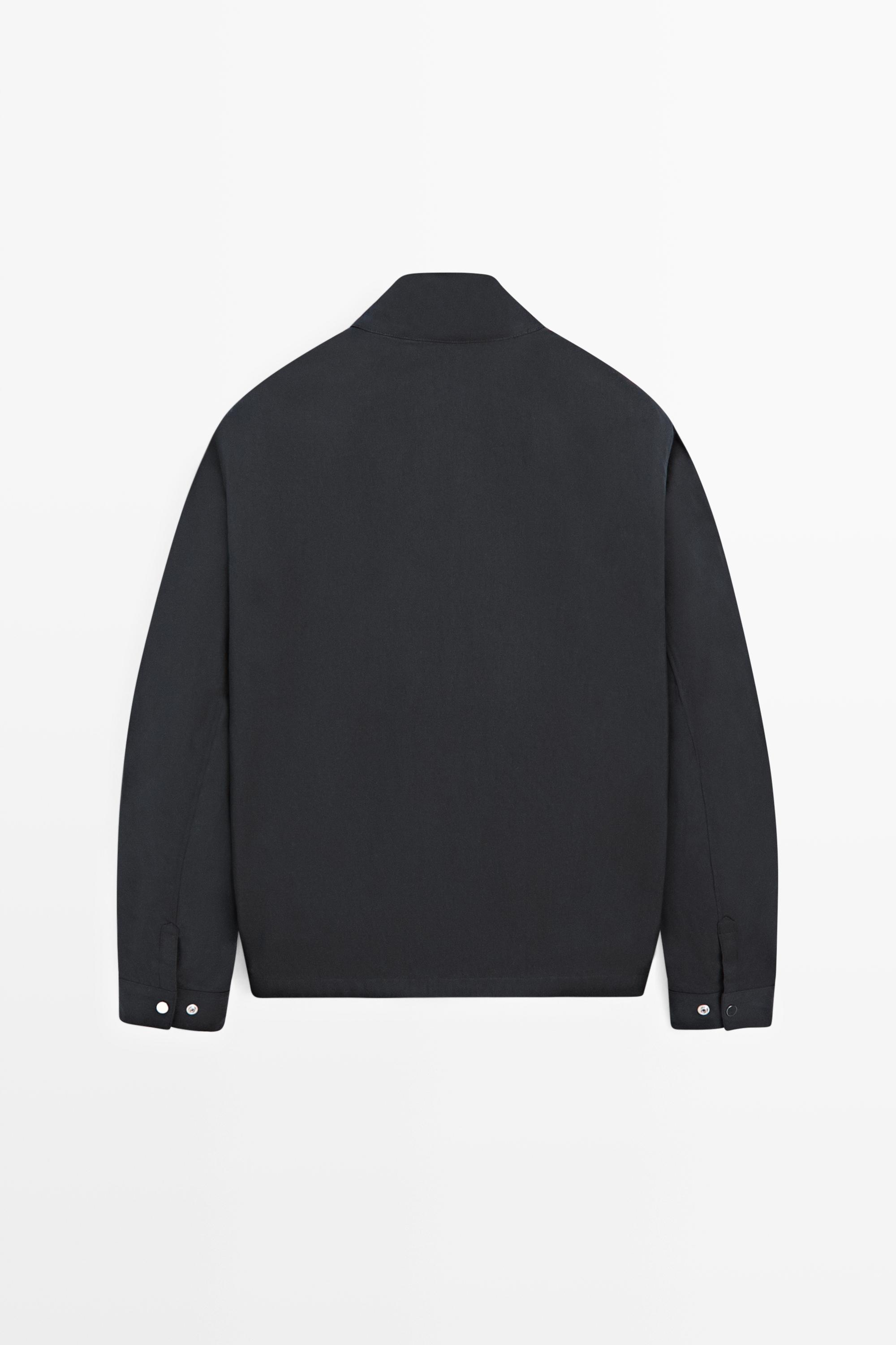 Veste à col montant en coton mélangé