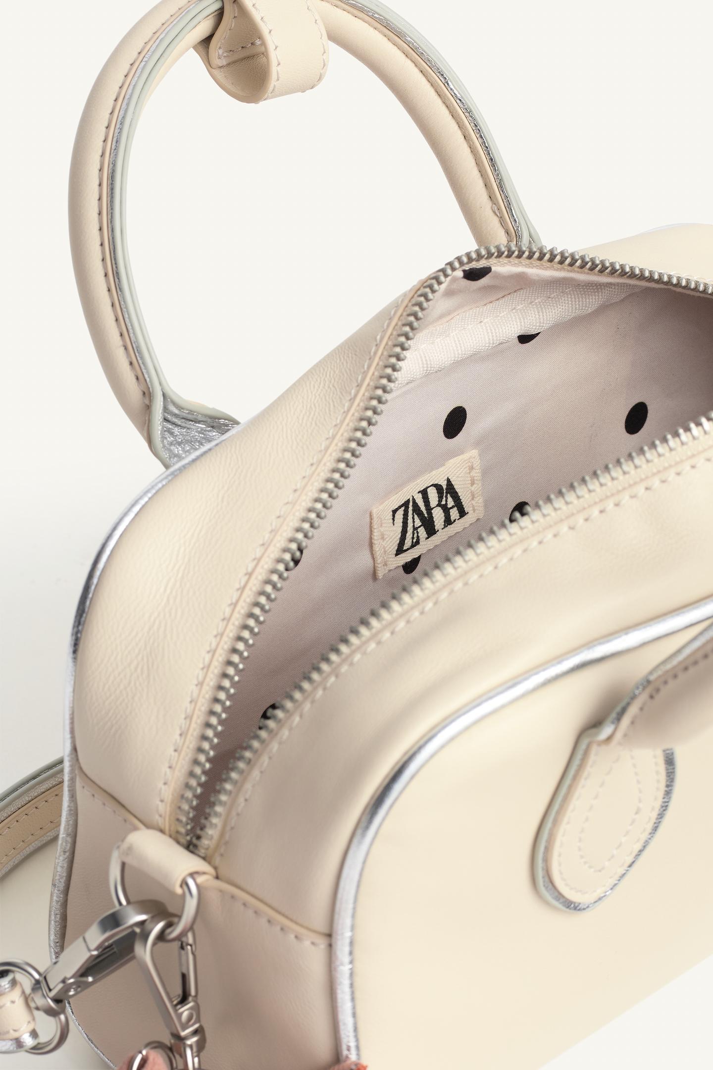 Детская сумка Zara Limited Edition Leather Charm, цвет: Молочный белый — фото 8