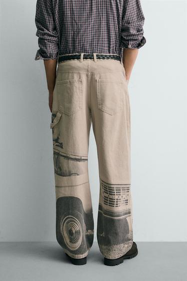 PANTALON BAGGY FIT IMPRIMÉ FORD © - Imprimée de Zara - Image 2